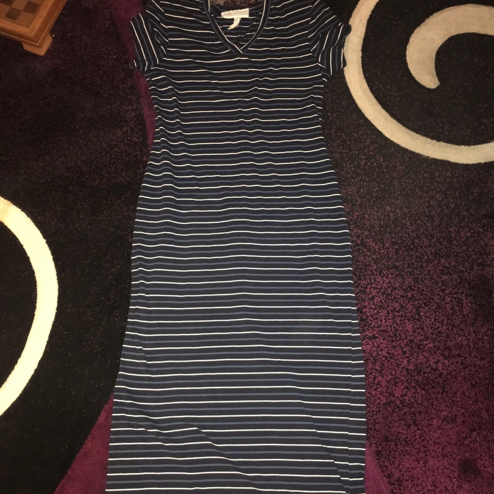 Jessica Howard Maxi dress Blue white & blk stripes